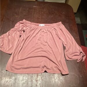 Active USA Blush Pink Off-Shoulder blouse